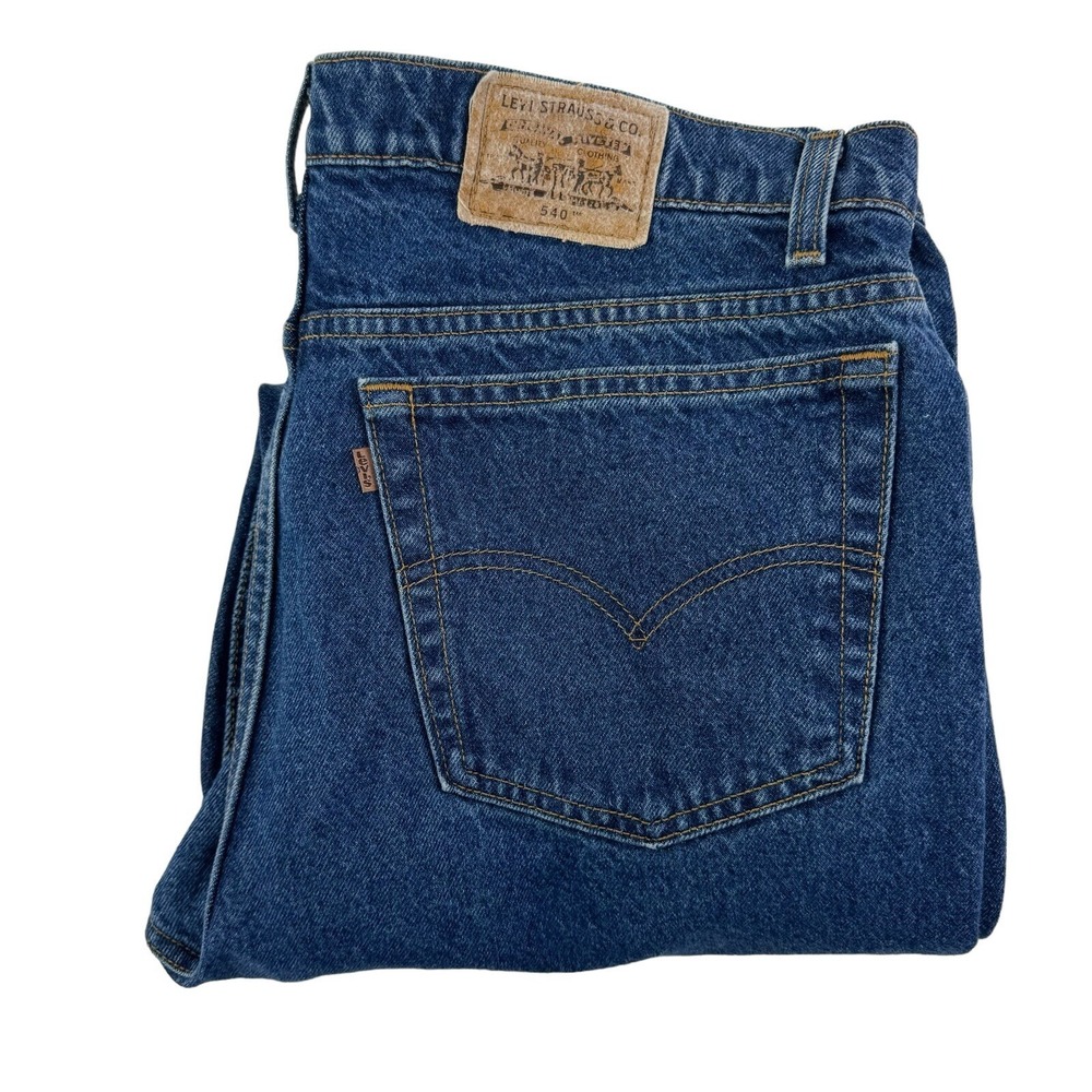 VTG Levi Strauss Signature Blue 540 Relaxed Fit 5 Pocket Cotton Jeans USA 40X32